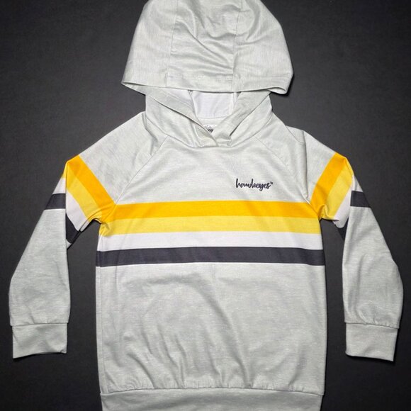 Authentic Toddler Boys Iowa Hawkeyes Black Yellow Gray Pullover Hoodie Size 2T - Picture 1 of 10